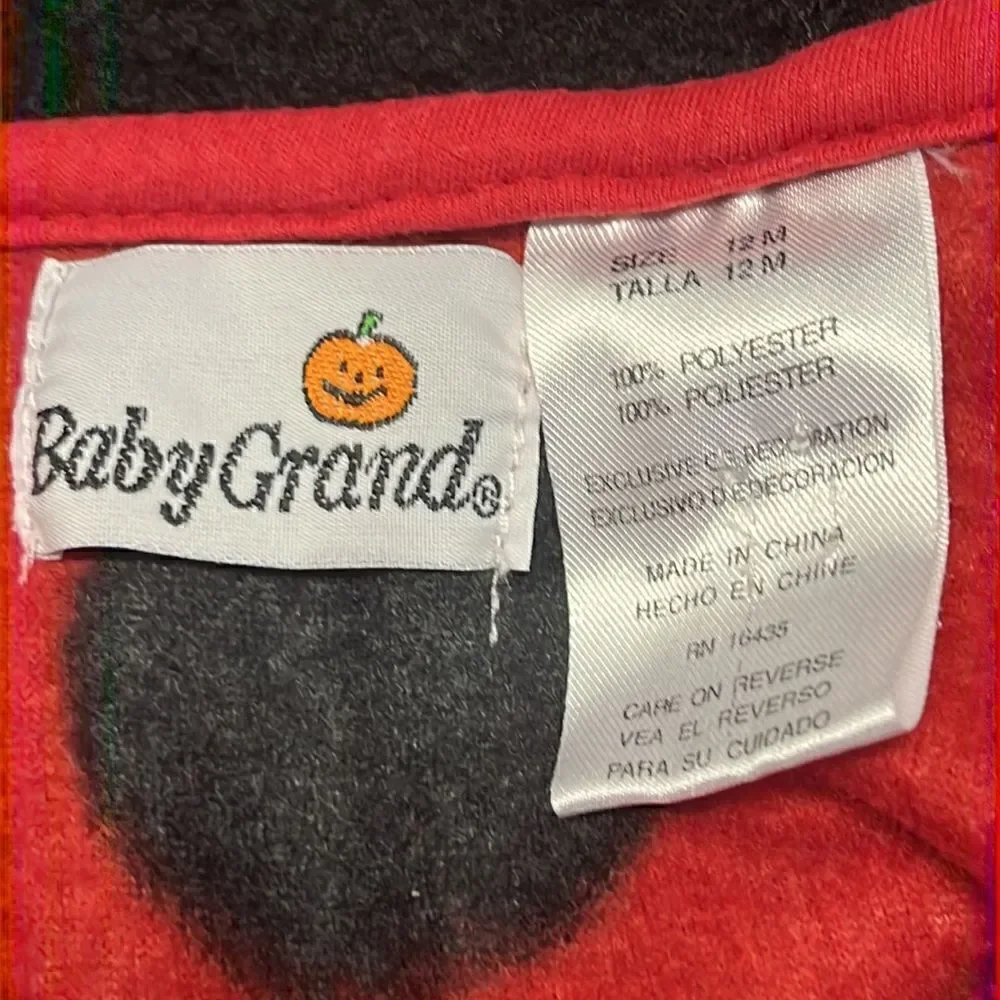 Baby Grand Lady Bug Halloween Fleece Zip-up Costume- 12 months